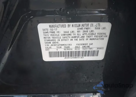 2017 Infiniti Q70 3.7 from USA, damaged, VIN JN1BY1AP8HM741393